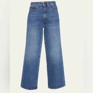 Toteme Flare Fit Crop Denim Jeans - Washed Blue 24/30